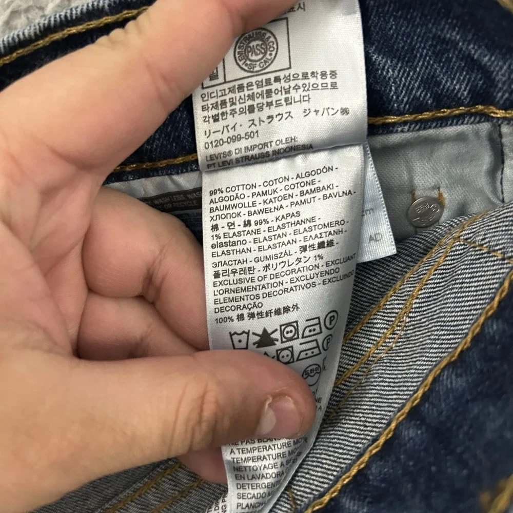 Levis Jeans Mens 36x34 Blue Denim 505 Regular Straight American Medium Wash Work